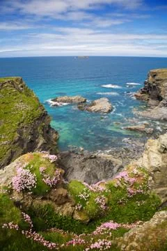 Cornish coastal cliffs Stock Photos