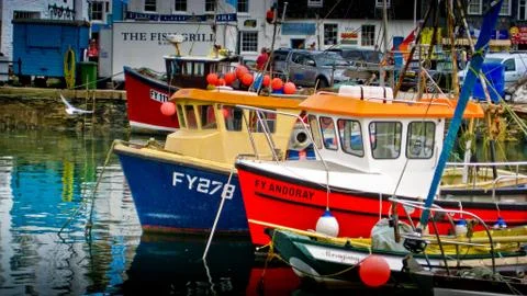 A Cornish harbour Stock Photos