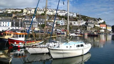 Cornish harbour in the summertime Stock Photos