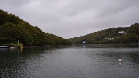 Cornish river just before it meets the sea Stock Footage 80645882