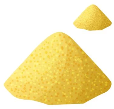 Cornmeal isolated on white background. Detailed Vector Icon Stock Illustration