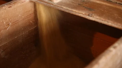 Cornmeal in a mill Stock Footage 58656498