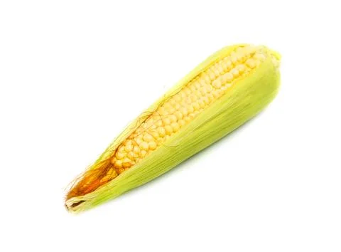 Cornon white background Foto stock