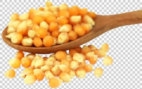 Corns with spoon Stock Photos