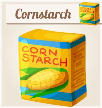 Cornstarch. Detailed Vector Icon Stock Illustration