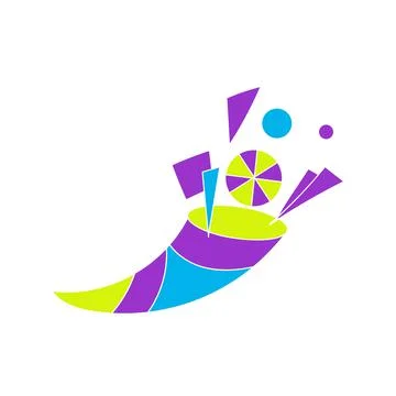 Cornucopia is an abstract symbol of good luck, lottery winnings. Stock Illustration