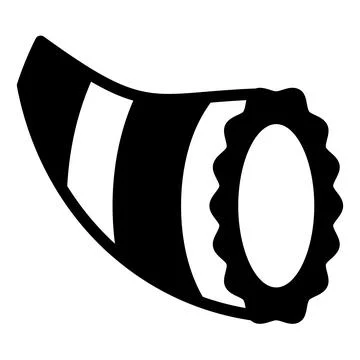 Cornucopia glyph icon vector illustration isolated on white background Stock Illustration