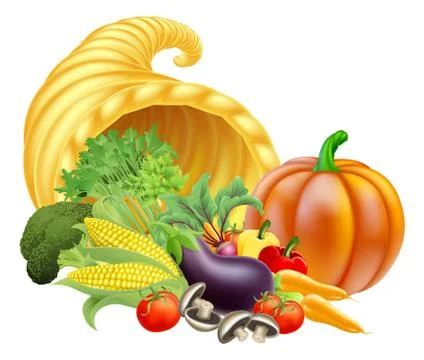 Cornucopia Illustration Stock Illustration