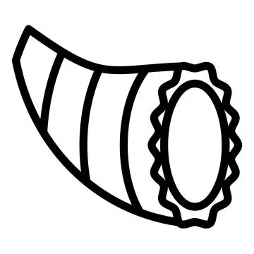 Cornucopia line icon vector illustration isolated on white background Stock Illustration