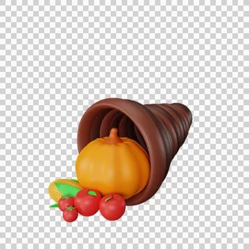 Cornucopia thanksgiving icon Stock Illustration