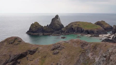 Cornwall Coast- The Lizard Heritage Coast. Kynance Cove. Stock Footage 153290319