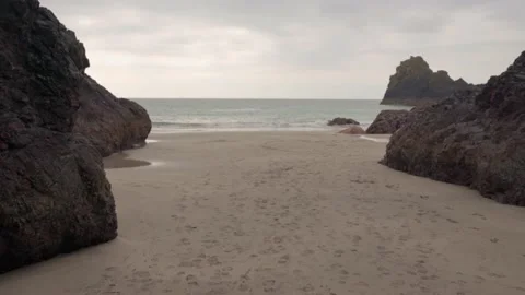 Cornwall Coast- The Lizard Heritage Coast. Kynance Cove. Stock Footage 153290468