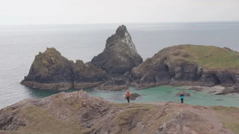 Cornwall Coast- The Lizard Heritage Coast. Kynance Cove. Stockbeeldmateriaal 153290483