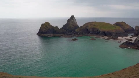 Cornwall Coast- The Lizard Heritage Coast. Kynance Cove. Stock Footage 153290503