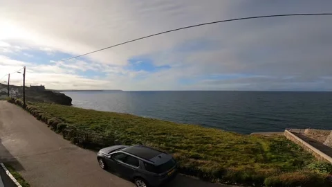 Cornwall Coast Seaside Pan Stock Footage 162239802