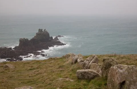 Cornwall coastal view Stock Photos