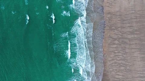 Cornwall Cornish Coastline Rugged Cliffs and Turquoise Sea 4K Drone Footage Stock Footage 311061735