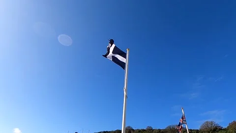 Cornwall Flag Slow Motion 3 Stock Footage 162173254
