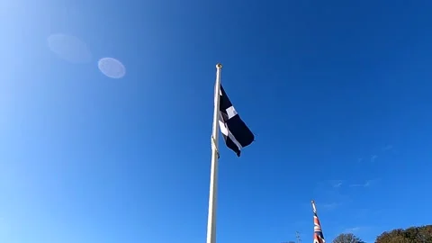 Cornwall Flag Slow Motion Vidéo 162173192