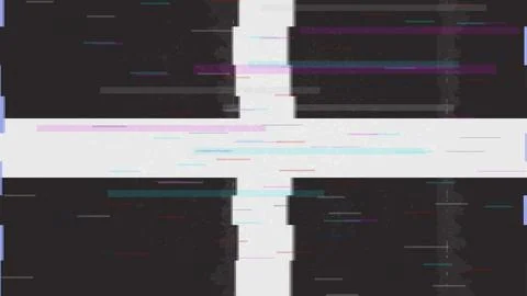 Cornwall Glitch Flag Vector - RGB Split Digital Video Frame Design 스톡 일러스트