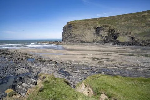 Cornwall holidays at Crackington Haven Stock Photos