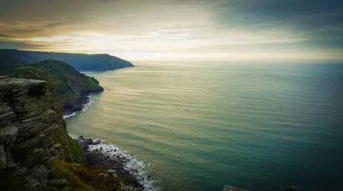 Cornwall looking out to the sea Foto stock