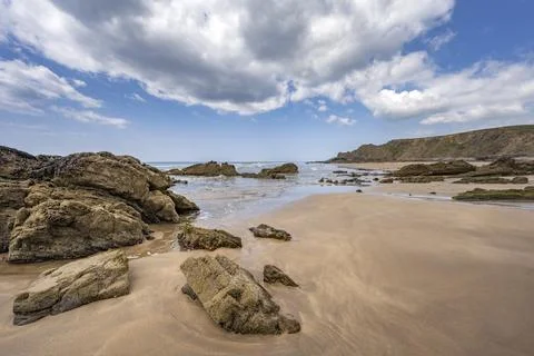 Cornwall rocky sandy beaches Foto stock