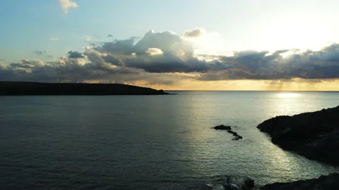 Cornwall Salt Cove Stock Footage 154022420