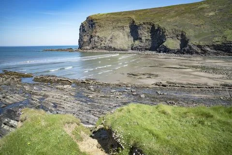 Cornwall South West walking path above Crackington Haven Foto stock