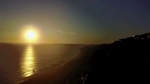 CORNWALL SUNSET BY DRONE, ENGLAND 動画素材 81684487