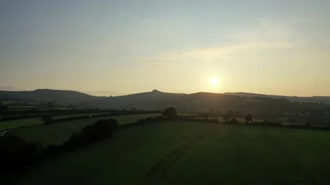 Cornwall Sunset Drone Liskeard farming and agriculture Vídeo Stock 169462374