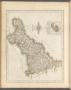 Cornwall text. Maps, Atlases. 1793. Lionel Pincus and Princess Firyal Map ... Stock Photos
