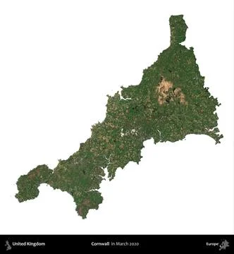 Cornwall, United Kingdom, isolated on white. Sentinel. March 2020 Stock Illustration