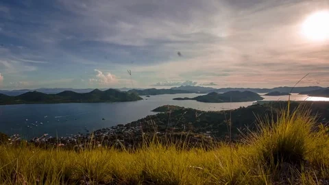 Coron View on the sunset Timelapse Stock Footage 77894975
