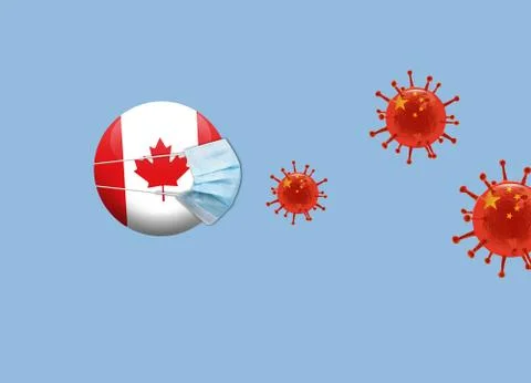 Corona-Attack-Canada Stock Illustration