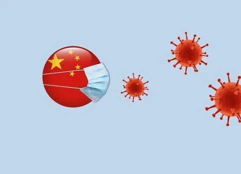 Corona-Attack-China Stock Illustration