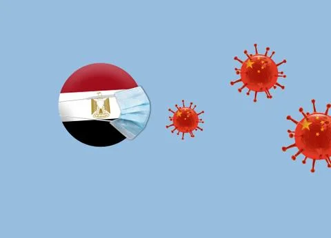 Corona-Attack-Egypt Stock Illustration