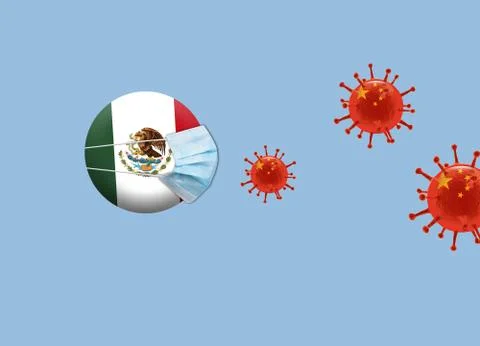 Corona-Attack-Mexico Stock Illustration
