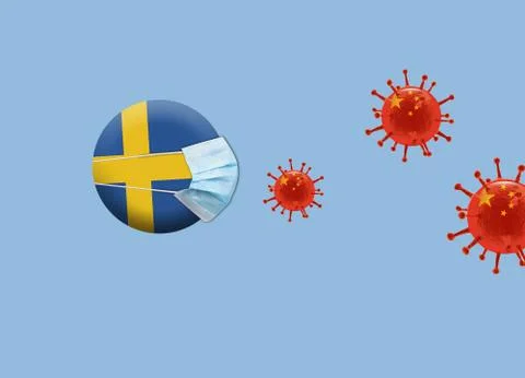 Corona-Attack-Sweden Stock Illustration