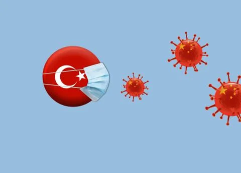 Corona-Attack-Turkey Stock Illustration