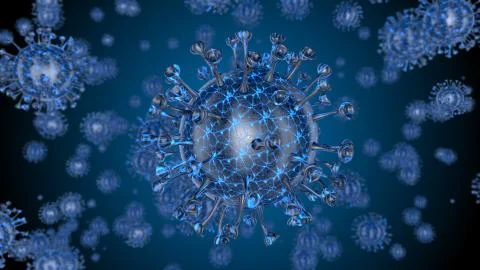 Corona COVID-19 Alert SOS. Pandemic bacteria pathogen medical health risk. Stock Illustration