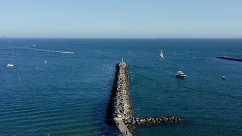 Corona Del Mar State Beach, California. Drone 4K Stock Footage 133114948