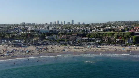 Corona Del Mar State Beach, California. Drone 4K Stock Footage 133114961
