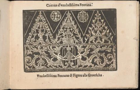 Corona delle Nobile et Virtuose Donne, Libro Terzo, page 11 (recto) 1620 Ce.. Stock Photos