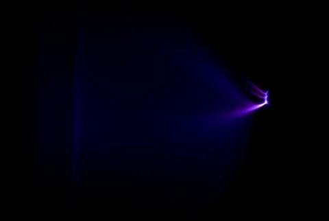 Corona discharge effect between two electrodes due to high voltage. Electri.. Stock Photos