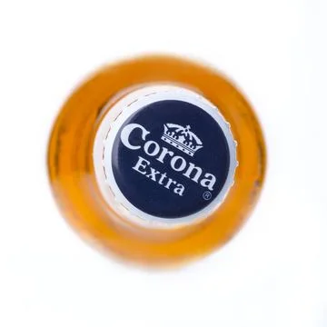 Corona Extra Beer top view Stock Photos