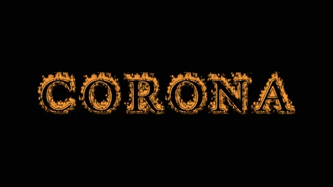 Corona fire text effect black background Stock Footage 136151848