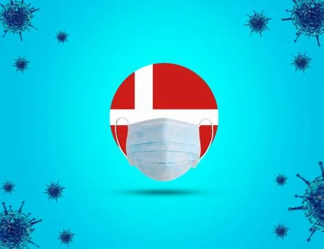 Corona-Mask-Denmark Stock Illustration