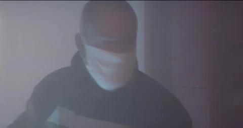 Corona Mask Firefighter 01 库存影片 133497343