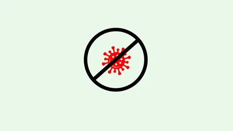 Corona prevention icon flat Stock Footage 139150773